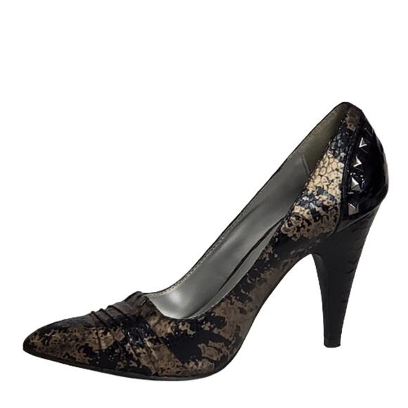 BKE Sole Women's Marbled Gold/Black Pumps 7.5 - Picture 1 of 8